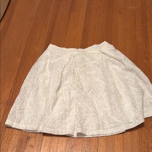 Vince Camuto Cream Pleated Skater Skirt Gently Used